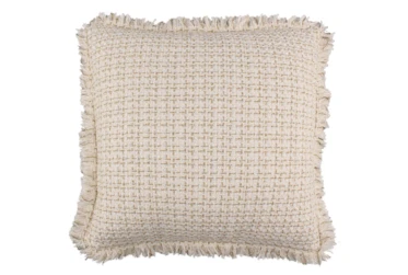 18X18 Textured Fringe Pillow