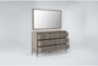 Corina Grey 7-Drawer Dresser/Mirror - Side