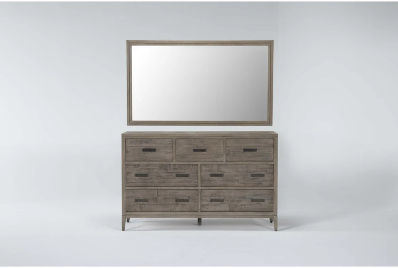Corina Grey 7-Drawer Dresser/Mirror - 360