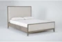 Corina Queen Upholstered Panel Bed - Side