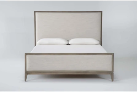 Corina California King Wood & Upholstered Panel Bed - Main