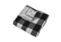 Quilted Throw Reversible Farmhouse Buffalo Plaid To Stripe, Black - Signature