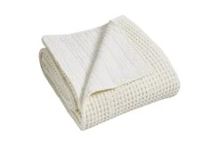 Waffle Quilted Throw White
