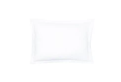 King Sham Washed Linen With Flange, White
