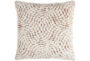 18X18 Camel + Ivory Knitted Curvy Harlequin Throw Pillow - Signature