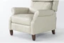 Quinton Pearl Leather Push Back Recliner - Detail