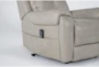 Carl Taupe Leather Power Lift Recliner With Power Headrest - Detail