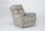 Carl Taupe Leather Power Lift Recliner With Power Headrest - Side