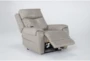 Carl Taupe Leather Power Lift Recliner with Power Headrest & Heat - Side