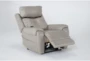 Carl Taupe Leather Power Lift Recliner With Power Headrest - Side