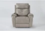 Carl Taupe Leather Power Lift Recliner with Power Headrest & Heat - Signature