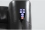 Carl Dark Grey Leather Power Lift Recliner With Power Headrest - Detail