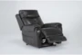 Carl Dark Grey Leather Power Lift Recliner With Power Headrest - Side