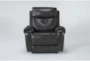 Carl Dark Grey Leather Power Lift Recliner With Power Headrest - Signature