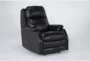 Palma Black Leather Power Wallaway Recliner with Heat, Massage, Power Lumbar & Power Headrest - Side