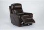 Seville Chocolate Leather Power Lift Recliner With Massage & Power Headrest - Side