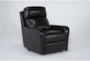 Seville Black Leather Power Lift Recliner With Massage & Power Headrest - Side