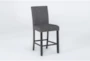 Crispin Granite Kitchen Counter Stool With Back - Side