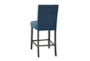 Crispin Marine Blue Kitchen Counter Stool With Back - Back