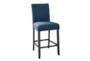Crispin Marine Blue Kitchen Counter Stool With Back - Signature