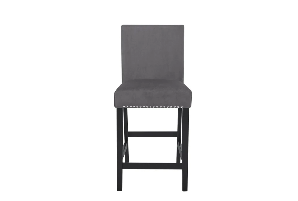 Celeste Grey Kitchen Counter Stool With Back