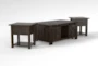 Grant 3 Piece Coffee Table With Wheels Set - Side