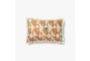 13X21 Orange Ivory Blue Triangle Geometric Lumbar Throw Pillow With Tassel Fringe By Justina Blakeney - Signature