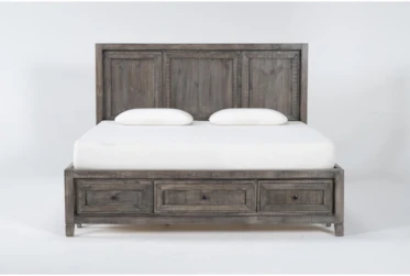 Coop Grey Eastern King Panel Bed With Storage