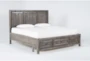 Coop Grey Queen Panel Bed With Storage - Side