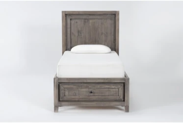 Coop Grey Twin Panel Bed With Storage