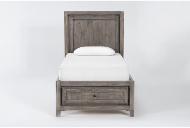 Coop Grey Twin Panel Bed With Storage - 360