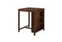Joni Cherry 37" Storage Kitchen Counter With Stool Set For 2 - Side