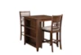 Joni Cherry 37" Storage Kitchen Counter With Stool Set For 2 - Signature