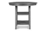 Joni Grey Round 42" Kitchen Counter With Stool Set For 4 - Side