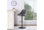 Sylmar Charcoal Faux Leather Adjustable Stool - Room