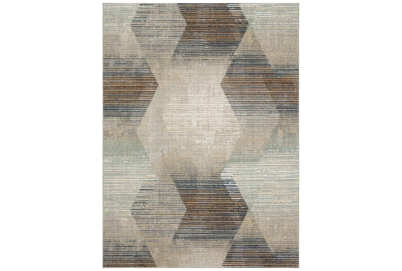 Rug-5'3"X7'10" Diego Overlapping Hexagons Copper/Blue - 360