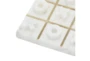 6X6 White Marble Tic Tac Toe Game Set - Detail