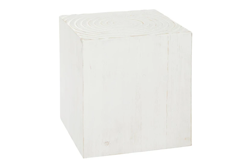 17X19 White Wood Accent Table - 360
