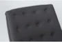Shelly Charcoal Tufted Chair With Coffee Legs - Detail