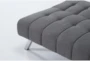 Sawyer Grey Convertible Sleeper Sofa Bed With Stainless Steel Legs - Detail