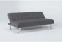 Sawyer Grey Convertible Sleeper Sofa Bed With Stainless Steel Legs - Side