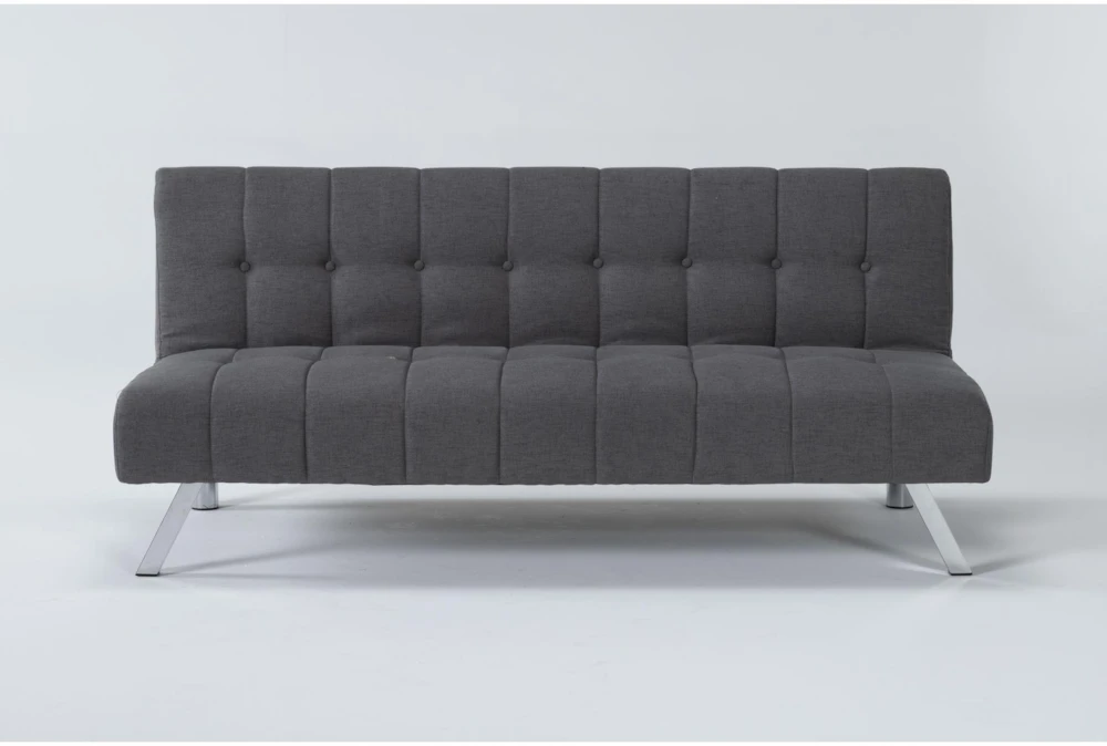 Sawyer Grey Convertible Sleeper Sofa Bed With Stainless Steel Legs