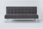 Sawyer Grey Convertible Sleeper Sofa Bed With Stainless Steel Legs - Signature