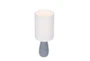 17 Inch Grey Ceramic Small Bottle Basic Table Lamp With White Shade - Detail
