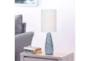 17 Inch Grey Ceramic Small Bottle Basic Table Lamp With White Shade - Room