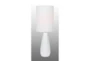 17 Inch White Ceramic Small Bottle Basic Table Lamp With White Shade - Signature