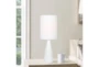 28 Inch White Ceramic Medium Bottle Basic Table Lamp With White Shade - Room