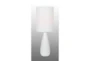 28 Inch White Ceramic Medium Bottle Basic Table Lamp With White Shade - Signature