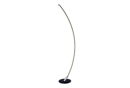 52 Inch Black Metal Low Arc Floor Lamp With Dimmable Led - Main