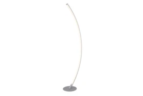 52 Inch Silver Metal Low Arc Floor Lamp With Dimmable Led